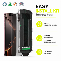 ATB 2026 Nouveau Kit d'Installation Facile avec Boîte Magique à Alignement Automatique pour Protection d'Écran en Verre Trempé pour iPhone 18