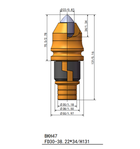 טונגסטן קרביד מקדחת קידוח betek bkh47 חרוטי פיק כלים - Product Image 2
