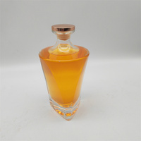 Bouteille diffuseur de parfum en verre cristal scellée au bouchon de liège de 220 ml avec un design élégant pour l'aromathérapie