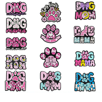 Patchs brodés personnalisés « Amour de la maman de chien », badge « Fier propriétaire d'un animal de compagnie » pour sac fourre-tout, veste en jean, décoration de cadeau pour les amoureux des animaux
