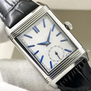 Montre mécanique ETA de luxe en acier inoxydable avec boîtier rectangulaire en cristal saphir de 25 mm, petite aiguille des secondes, réversible, étanche - Product Image 4