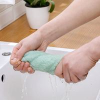 Chiffon de nettoyage de cuisine super absorbant K1029, torchon double couche en microfibre corail, essuie-vaisselle, gadgets de cuisine
