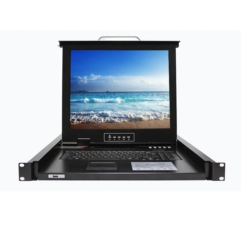 단일 포트 Vga DVI HD KVM 스위치 신상품 중국 KVM 제조업체 1U 랙 마운트 LCD USB KVM 콘솔 15 인치 KVM-1501MU 1 포트