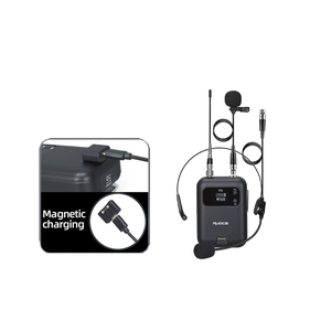 Microphone sans fil numérique double canal avec connecteur XLR, corps métallique, micro portable et bodypack, 4 antennes, portée de 200 m - Product Image 4