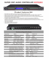 DSP480 profesi 4 Input 8 Output, prosesor Audio efektor Digital cerdas untuk panggung