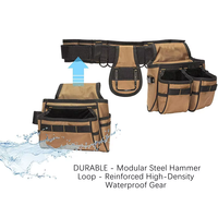 Sac de ceinture en toile multifonctionnel OEM/ODM, étanche, réglable, capacité 17L, pour usage industriel extérieur, sac banane d'électricien