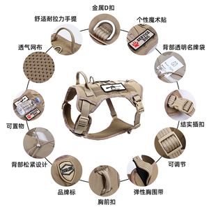 Arnés de Lujo Ajustable para Perro de Poliéster - Personalizado y Adaptable para Paseos, Senderismo y Entrenamiento |   Diseño sin tirantes - Product Image 2