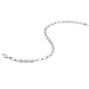 <b>Mirror</b> Smooth White Pt950 Weighty Wrist Cordon With Uniform Polished Links For Banquet Unisex Luxury Platinum Wrist Adornment - Product Image 5