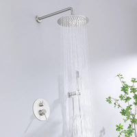 Système de douche de salle de bain moderne en acier inoxydable de haute qualité, douche de pluie murale, ensemble de douche de pluie pour bain, appartement, hôtel