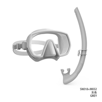 Masque de plongée à lentille unique HD pour adultes, tuba de plongée, kit de plongée en apnée, tuyau en silicone, ensemble de plongée