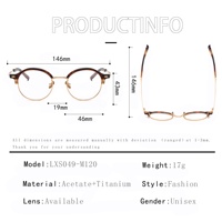 Offre Spéciale Prix Usine Lunettes de Haute Qualité à Monture Semi-Cerclée en Acétate Effet Écaille de Tortue Faites à la Main Protection Oculaire Anti-Lumière Bleue