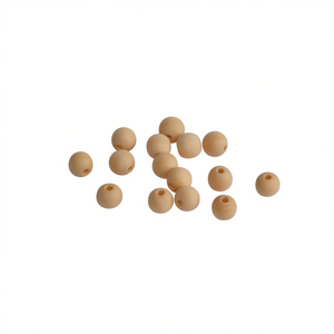 Perline in legno Ilan 14 mm con foro grande per artigianato e creazione di gioielli - Product Image 1