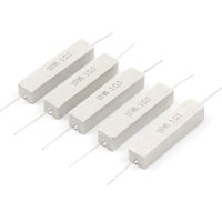 Longwei 5W-10W Horizontal Ceramic Cement Resistors Wirewound Non Flammable Small-sized Resistor 0.1-150K 1/2/5% Strong Pulse