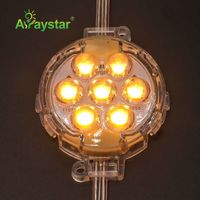 Fuente de luz LED RGB de 1W y 40mm de diámetro para decoración de fachadas al aire libre, DMX512 pixel, resistente al agua
