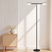 Lampe de sol LED en aluminium transfrontalière avec télécommande, protection oculaire – Design minimaliste moderne pour salon, chambre, bureau, chevet