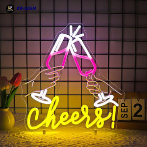 Letreros de Neón LED Flexibles de 12V CC, Impermeables, Personalizables, para Decoración de Paredes en Bares, Pubs, Tiendas, con Logotipos de Cócteles y Frases de Felicitación - Product Image 1