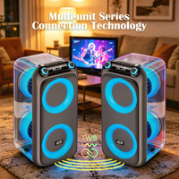 Altavoz NDR-2066 de nuevo diseño, altavoz portátil tipo boombox, reproductor de audio, altavoz Bluetooth grande para fiestas de 60W con ecualizador.