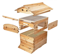 USMILEPET Casa de Colmena Automática de Madera para Abejas, Casa Automática para Abejas de Miel, Equipo de Apicultura, Colmena de Flujo Automático