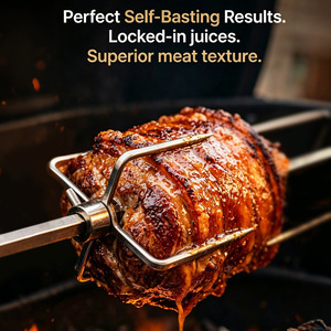 Portable Electric Rotating Stainless Steel BBQ Grill Fork With Automatic Shut Off For Outdoor Grilling - Product Image 3