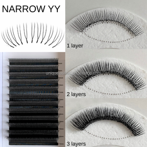 Nuovi Arrivi Ciglia YY con Pelo Sintetico a Forma di U Curvatura C CC D Etichetta Privata Estensioni Ciglia YY Doppie Classiche Strette in Vassoio - Product Image 6