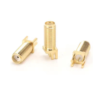 Conector macho hembra SMA recto de montaje en PCB, conectores coaxiales RF para PCB,