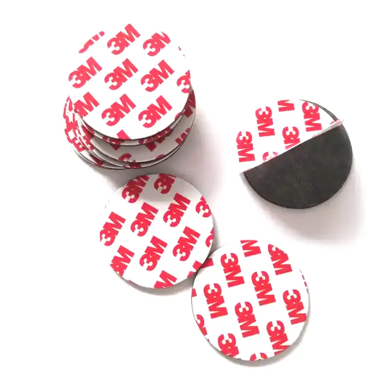 Flexible Round Magnets with Adhesive Backing Small Sticky Rubber Magnets