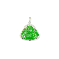 Pendentif Bouddha en jadéite birmane naturelle de qualité A, pendentif en jadéite verte de haute qualité, cadeau en jadéite pour femmes (avec NGTC)