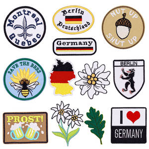 Parche con emblema de ciudad, <span class=keywords><strong>bandera</strong></span> y mapa de <span class=keywords><strong>Berlín</strong></span> (Alemania) y Montreal (Canadá), adhesivo decorativo DIY - Product Image 1