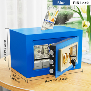 Coffre-fort électronique ignifuge coloré pour bureau à domicile, dépôt numérique d'argent, serrure électronique, coffre-fort de chambre d'hôtel - Product Image 4