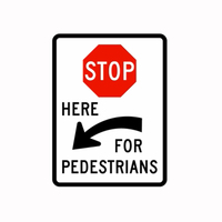 Nouvelle Arrivée Panneau Hexagonal d'Avertissement Routier en Aluminium Réfléchissant pour Signalisation de Circulation