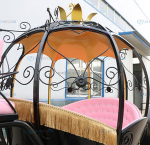 Voiture de cheval citrouille noire mignonne, parc d'attractions, cendrillon, princesse, <span class=keywords><strong>Tour</strong></span>, accessoires de photographie, chariot de cheval de mariage - Product Image 6