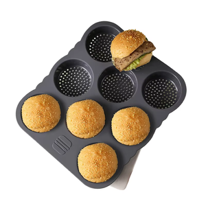 Molde de silicona para <span class=keywords><strong>hamburguesas</strong></span> de grado alimenticio, herramienta para hornear pan antiadherente de alta temperatura para <span class=keywords><strong>freidora</strong></span> de <span class=keywords><strong>aire</strong></span> de horno - Product Image 1