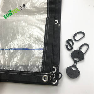 <span class=keywords><strong>Película</strong></span> tejida transparente de 2m x 12m, cubierta de lluvia para huerto de cerezos con unión reforzada, cubierta de cerezo, lona tejida de PE transparente - Product Image 5