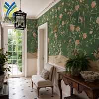 Papier peint mural imperméable de luxe personnalisé de style chinoiserie, design moderne pour l'intérieur de la maison, du bureau et de l'hôtel