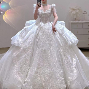 Vestido de Novia de Encaje Estilo Princesa con Cola Lsjj96 - Product Image 2