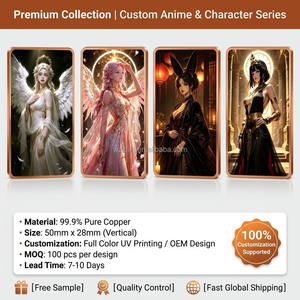 Meilleures ventes : Cartes de collection <span class=keywords><strong>Fantasy</strong></span> Beauty Anime Girl, Barre de cuivre fin 999 de 1 once AVDP, lingot coloré imprimé, en vente - Product Image 6