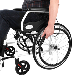 Fauteuil roulant léger d'hôpital en aluminium fauteuil roulant manuel léger pliable handicapé pour les personnes handicapées - Product Image 4