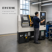Tour CNC pour la production de petites pièces métalliques, tour à tourelle M10 avec contre-pointe pour ateliers et tournage en série, broche A2-4