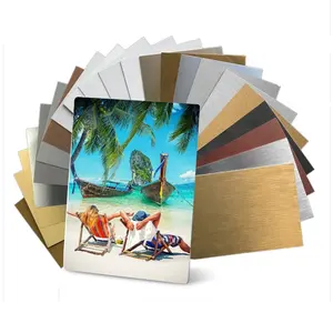 Brushed Gold Heat Transfer Hd Photo Panel Sublimation Coated Aluminum Plate Metal Sheet