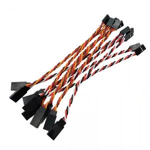 3 pines Futaba JR Plug Servo motor Y tipo Splitter Cable extensión cables 100mm 150mm 200mm 300mm 500mm 800mm para modelo RC