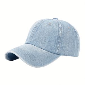 Venta al por mayor de gorras de béisbol personalizadas azul claro Jean sombrero gorras de béisbol de mezclilla - Product Image 2