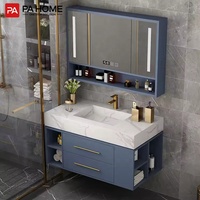PA kabinet Dinding kabinet desain sederhana dinding mount kamar mandi lemari vanity kamar mandi kontemporer