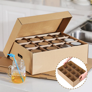 Y799 personnaliser Logo boîtes d'expédition en carton ondulé papier carton maçon <span class=keywords><strong>confiture</strong></span> verre organisateur de stockage boîtes d'emballage pour bocaux - Product Image 3