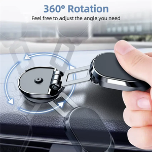 Support de téléphone portable magnétique pliable rotatif à 360 degrés pour voiture, avec aimant industriel permanent à découpe et pliage - Product Image 2