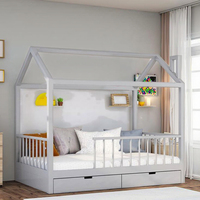 AILICHEN Cadre de lit simple et double en bois massif de style nordique moderne pour enfant bébé étudiant chambre pour princesse accessoires de photographie