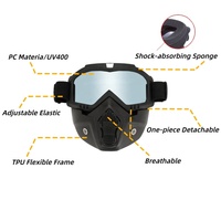 Lunettes de moto de haute qualité, monobloc, détachables, anti-poussière, pour le sport, protection UV400, accessoires moto, directement de l'usine