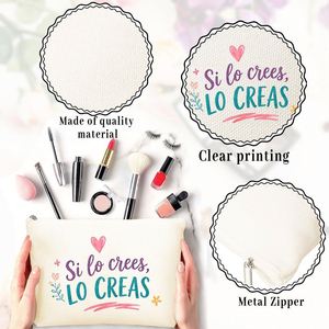Bolsa de Maquillaje con Eslogan Inspirador para Mamá, Hijas y Amigas, Regalo Ideal para Viajes, Cumpleaños y Uso Diario, Bolsa de Regalo para Mujeres - Product Image 4