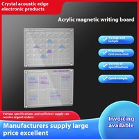 Transparent Acrylique Magnétique Mémo Tableau D'écriture Horaire Hebdomadaire Bloc-Notes Présentoir Réfrigérateur Aimant Support En Plastique