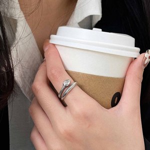 S925 Silver Snake <b>Ring</b> <b>Adjustable</b> Opening For Women Everyday Wear Jewelry Animal Zodiac Design - Product Image 2