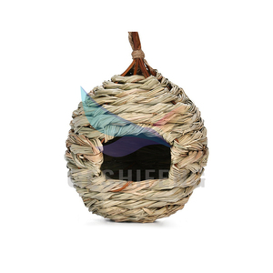 Maison en herbe, cage en herbe naturelle, nid d'oiseau tissé - Product Image 1